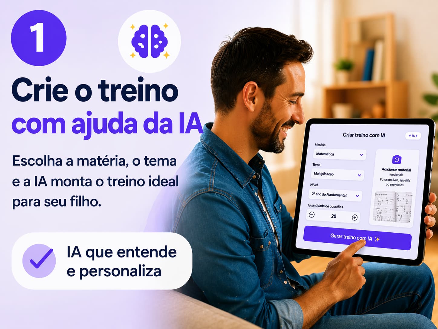 Crie o treino com IA